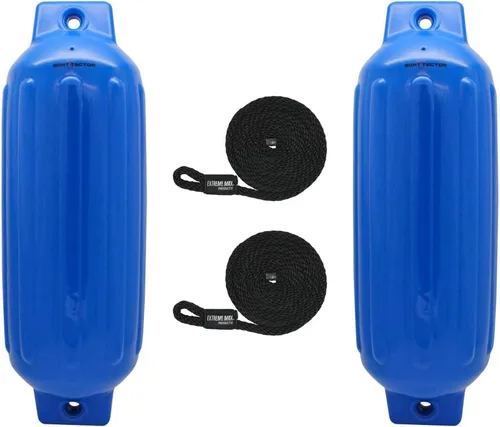 Vista 40 de Extreme Max 3006.7375 BoatTector Defensa Inflable Value Paquete de 2 - 4.5" x 16", Negro