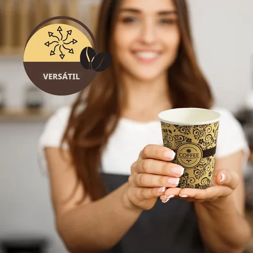 Vista 4 de PAMI Vasos de papel para café caliente de 8 onzas, [Paquete de 50], desechables, para llevar para bebidas calientes, vasos de papel de un solo uso