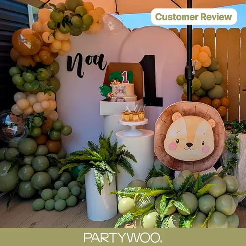 Vista 94 de PartyWoo 50 globos de látex color piel albaricoque, globos de helio boho de Albaricoque-f05