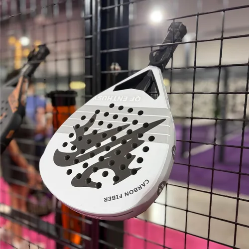 Vista 2 de Padel Racket, Carbon Fiber Surface Padel Racquet, Lightweight, Ideal for Training/Matches