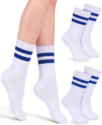 Vista 10 de Syhood Crew Stripe Socks Unisex Athletic Socks