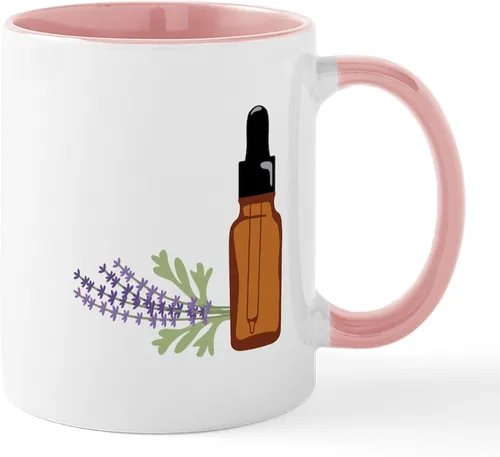 Vista 21 de CafePress Tazas de flores de lavanda 11 oz (11.0 fl oz) Taza de café de cerámica Blanco