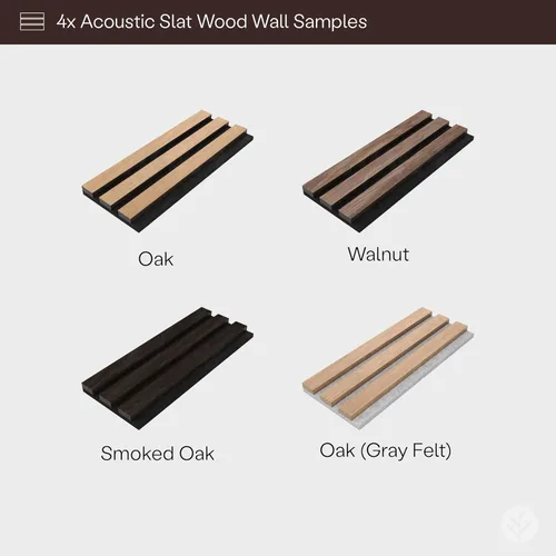Vista 2 de WVH Slatpanel - Paneles de pared de madera acústica para pared y techo (6 x 4 x 0.78 pulgadas), panel texturizado 3D para decoración de pared