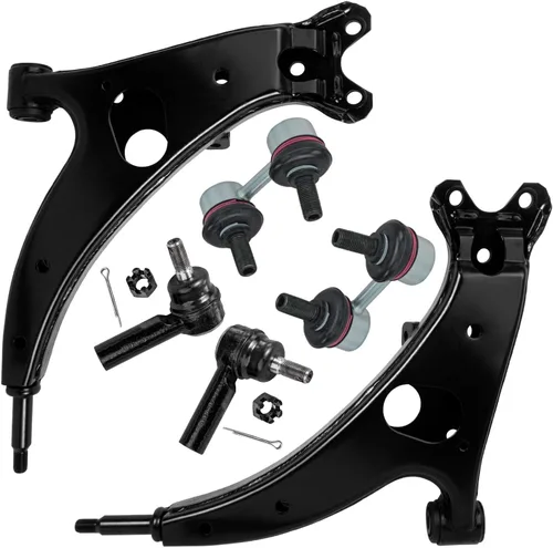 Vista 85 de Detroit Axle - Kit de extremo delantero para Chrysler 300 Dodge Charger 2011-2023 Challenger, 2 Lower Rearward Control Arms 2 Outer Tie Rods 2