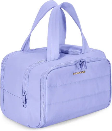 Vista 30 de BAGSMART Bolsa de Aseo de Viaje, Bolsa de Aseo Resistente para Mujeres, Bolsas de Aseo Ampliamente Abiertas y Esponjosas para Viajar, Organizador