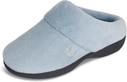 Vista 9 de isotoner Pantuflas clásicas de espuma viscoelástica antideslizantes para mujer Ceniza