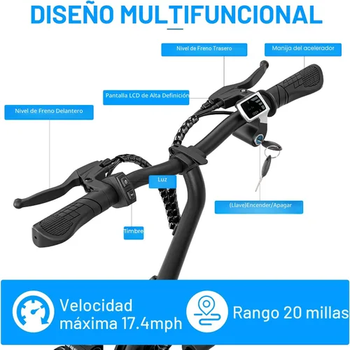 Vista 6 de EILLEO Scooter eléctrico de Seat para adultos, scooter eléctrico de adultos