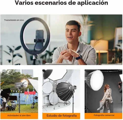 Vista 8 de K&F CONCEPT Soporte de Luz para Fotografía, 6.5 pies/2M Soporte de Trípode Portátil Extensible para Foto y Video, Trípode de Iluminación