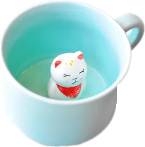 Vista 5 de Taza de café ZaH, 10 onzas, diseño con animal 3D en el fondo, Estándar, Bear