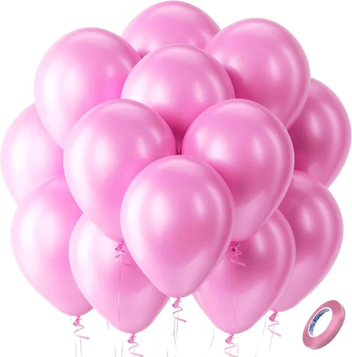 Vista 86 de Bezente Paquete de 150 globos de látex mate color burdeos de 5 pulgadas rojo (07-Red-G42)