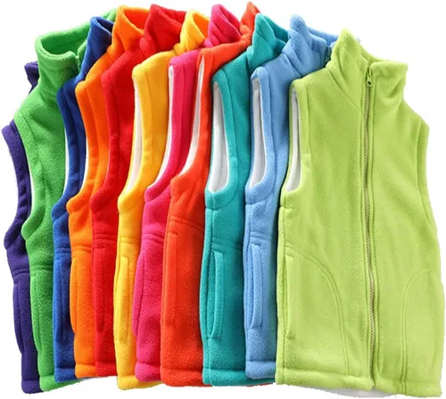 Vista 2 de Tingping - Chaleco de forro polar para niños y niñas