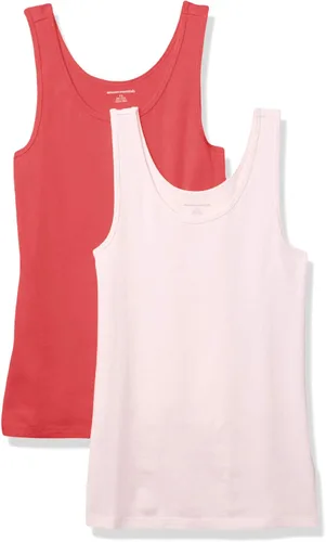 Vista 28 de Amazon Essentials - Camiseta sin mangas de corte entallado para mujer Aqua Blue/French Blue