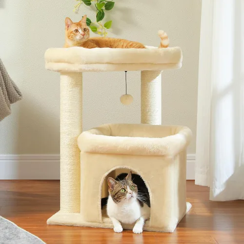 Vista 7 de PEQULTI Árbol para Gatos Torre de Gatos para Gatos Grandes con Postes de Rascar Cubiertos de Sisal y Reposo Extra Grande para Gatos