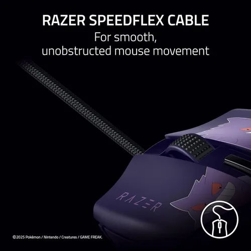 Vista 5 de Razer Cobra Gengar Edition - Mouse ligero para juegos con cable - Sensor de 8500 DPI - 2.05 oz - Interruptores ópticos de ratón de 3ª