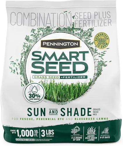 Vista 15 de Pennington Smart Seed - Mezcla de semillas para césped Sun and Shade 20 libras, Etiqueta Negra