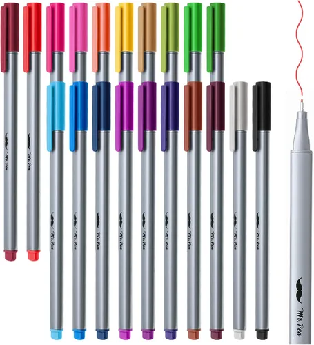 Vista 17 de Mr. Pen - Bolígrafos de punta fina, paquete de 12, bolígrafos de punta fina, bolígrafos de colores, bolígrafo para diario, bolígrafo para diario