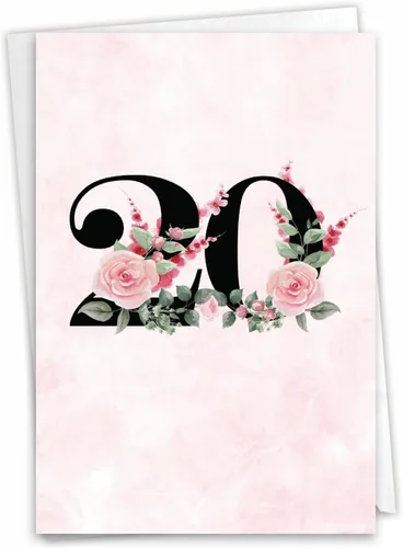 Vista 11 de NobleWorks Tarjeta de felicitación de 20º aniversario (compañero de trabajo) con sobre de 5 x 7 pulgadas para hombres, mujeres (1 tarjeta) 20 años