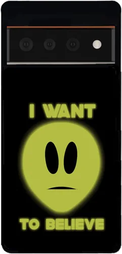 Vista 5 de Area 51 Raid I Want to Believe Alien Head - Funda de goma negra compatible con Google Pixel 10, 10 Pro, 10 Pro XL, 9a, 9 Pro, Pixel 9, Pixel 9 Pro