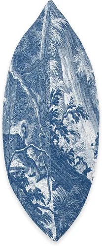 Vista 2 de French Country Classics Blue Toile de Jouy Forest Hunting Dog Scene - Almohada de 16 x 16 pulgadas, multicolor