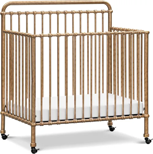 Vista 12 de NAMESAKE Winston - Cuna convertible de metal 4 en 1 en oro vintage, certificado Greenguard Gold