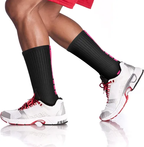 Vista 5 de Calcetines de baloncesto para hombre, 24 pares, calcetines deportivos acolchados a media pantorrilla para hombres, mujeres, niños y niñas