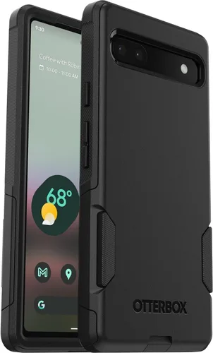 Vista 4 de OtterBox Google Pixel 6A Commuter Series - Funda negra, delgada y resistente, apta para bolsillo, con protección de puerto Negro