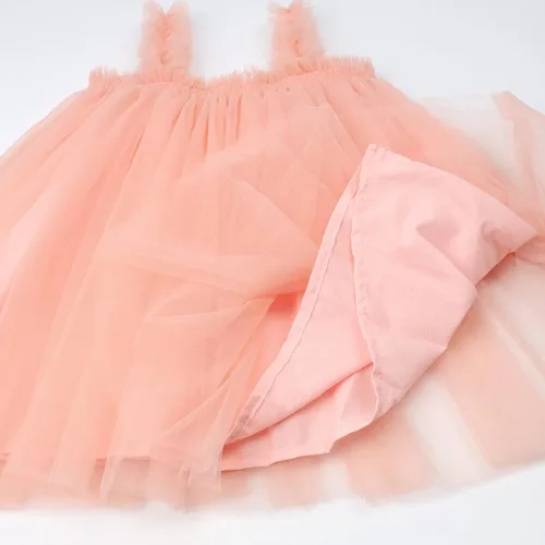 Vista 5 de HOOLCHEAN Vestido sin tirantes de tul esponjoso para bebés y niñas pequeñas