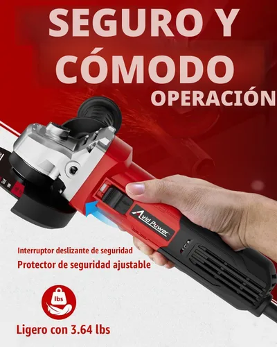 Vista 8 de AVID POWER Amoladora angular de 7.5 amperios y 4-1/2 pulgadas, herramientas eléctricas con muelas, ruedas de corte, disco de solapa y mango auxiliar