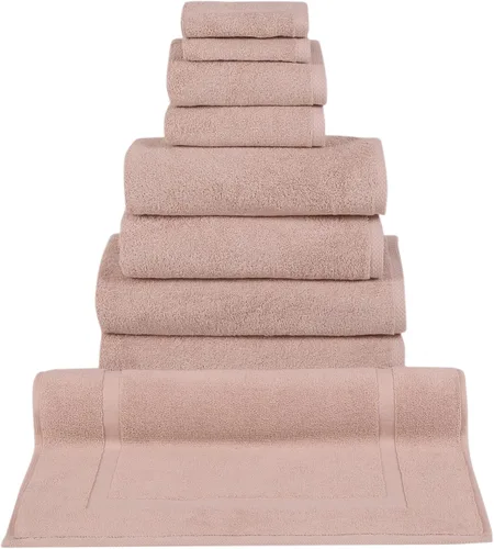 Vista 18 de Toallas turcas clásicas prémium juego de toallas suaves – Incluye toallas de baño de gran tamaño, toallas de baño, toallas de mano, toallas de baño