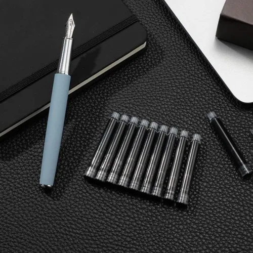 Vista 4 de Black Fountain Pen Ink Refills, Portable Plastic Cartridges
