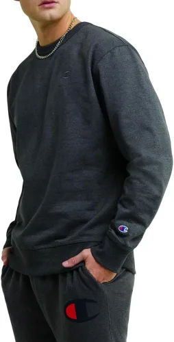 Vista 145 de Champion Sudadera de forro polar de peso medio con cuello redondo para hombre (regular o grande y alto)