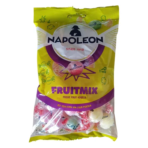 Vista 3 de Napoleon Candy Sours Surtido Mezcla de 5 caramelos con sabor a frutas Napoleon Candy Fizzy Inside Bolsa de 7.93 onzas