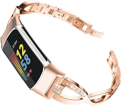 Vista 5 de AISPORTS Compatible con Fitbit Charge 6/Charge 5 Band para mujer, pulsera deportiva de repuesto para Fitbit Charge 6/Charge 5 Negro