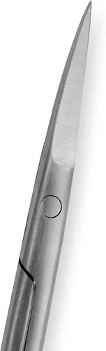 Vista 5 de Amazon Basics Tijeras de belleza, acero inoxidable, corte de precisión curvado, herramienta de aseo multiusos, fáciles de usar, color plateado