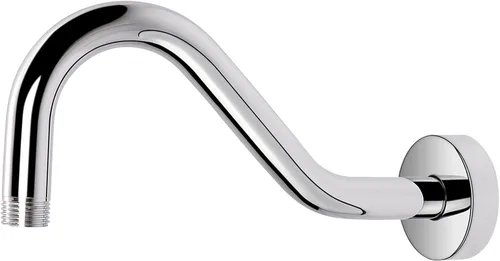 Vista 11 de NearMoon Brazo de extensión de ducha en forma de J, extensor de altura de cabezal de ducha de acero inoxidable con brida, diseño de tubo elevador