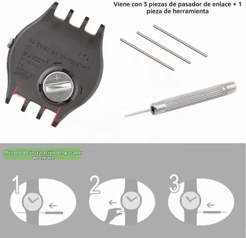 Vista 8 de Lijinlan Correa de silicona de repuesto para Swatch de 0.669 in, 0.748 in, 0.787 in, correa de reloj impermeable para Swatch Negro