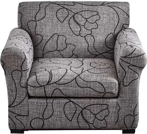 Vista 93 de Fundas elásticas para sofá de 1/2/3 cojines, funda estampada con fundas de cojín de asiento separadas, fundas de sofá lavables, protector de muebles
