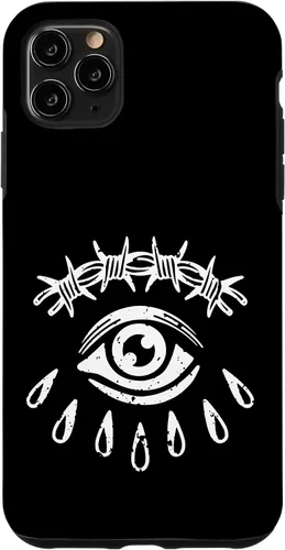 Vista 11 de iPhone 14 alambre de púas ojo gótico grunge punk alternativa tatuaje flash caso