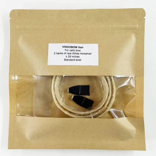 Vista 5 de 2 Hanks - Arco de violonchelo de 29 pulgadas de pelo natural de caballo mongol para 4/4 arco de violonchelo herramientas accesorios conjuntos Blanco