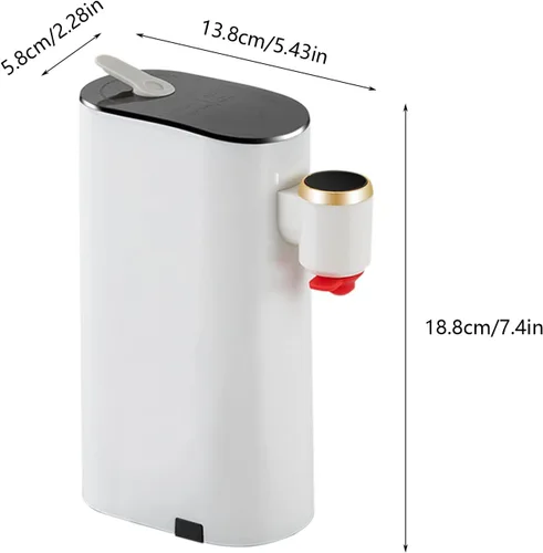 Vista 9 de Mini dispensador de agua para encimera con agua caliente instantánea, 5 ajustes de temperatura y pantalla LED, enfriador de agua portátil