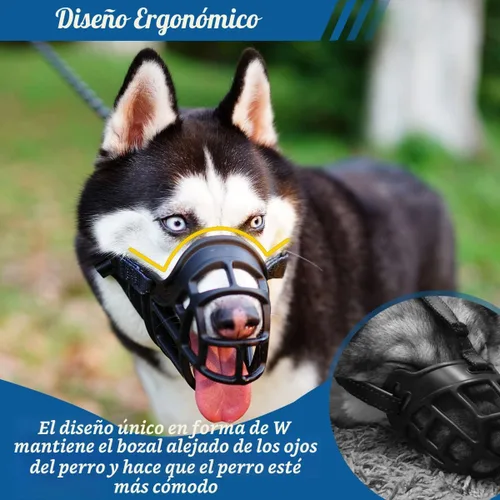 Vista 6 de BARKLESS Bozal para perro, bozal de cesta anti mordeduras para perros
