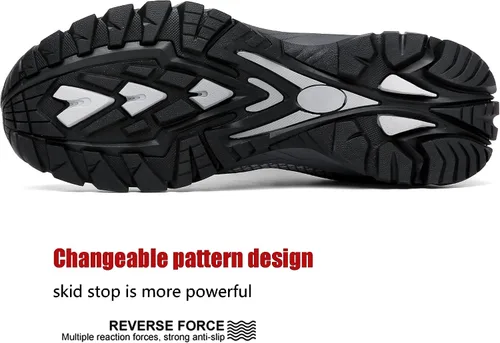 Vista 22 de ulogu Zapatos de senderismo impermeables para hombres y mujeres, cómodos, ligeros, antideslizantes, para caminar todo el día, para trabajar y caminar