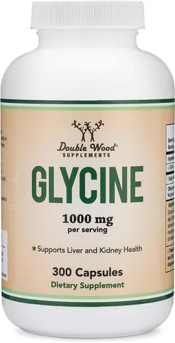 Vista 5 de Suplemento de glicina - 1,000 mg de glicina en polvo por porción (300 cápsulas) El aminoácido relajante (Glicina)