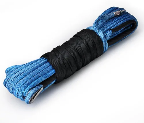 Vista 3 de Cable de cuerda sintética del torno con gancho para ATV UTV SUV KFI, recupero, repuesto, Azul