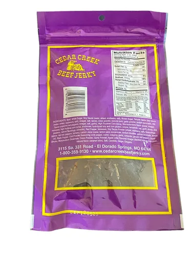 Vista 2 de Cedar Creek Beef Jerky (Hot-T-Yaki) Paquete de 4 onzas