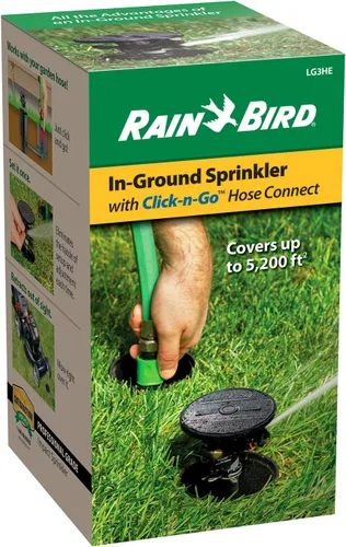 Vista 2 de Rain Bird LG3HE Aspersor de Impacto Subterráneo con Conexión de Manguera Click-N-Go (Paquete de 8)