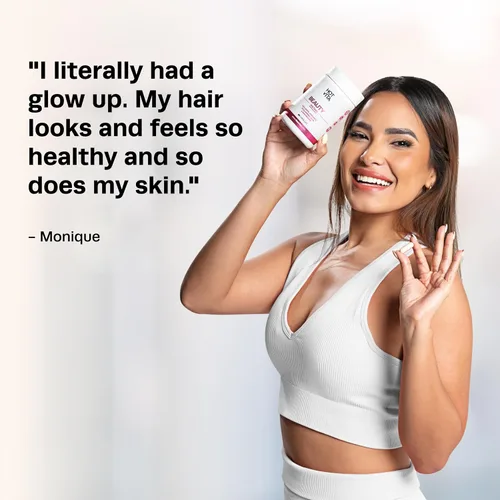 Vista 6 de Hot Vita Vitaminas para el cabello, la piel y las uñas, suplemento de biotina, colágeno y vitamina C para apoyo inmunológico, fuerza de uñas