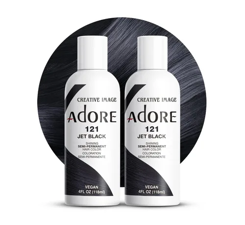 Vista 122 de Adore Tinte semipermanente morado para el cabello, vegano y libre de crueldad, 4 onzas líquidas, 197 Peri Winkle (paquete de 2)