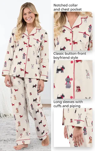 Vista 99 de PajamaGram Conjunto de pijama para mujer – Pijama para mujer, jersey novio, 100% algodón