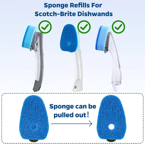 Vista 2 de Recambios de cepillo de esponja para Scotch-Brite Dishwand - 20